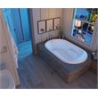 Pemberly Row Modern Oval Soaking Bathtub 72