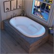 Pemberly Row Modern Oval Soaking Bathtub 72