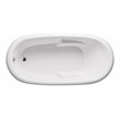 Pemberly Row Modern Oval Soaking Bathtub 72