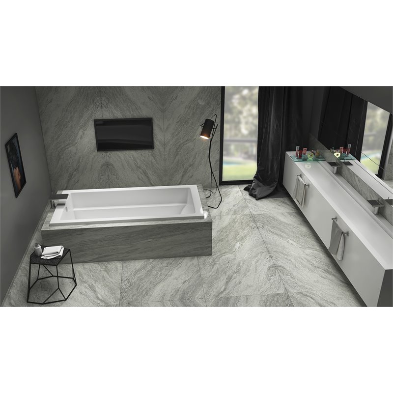Pemberly Row Massaging Air Jet Bathtub 72