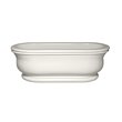 Pemberly Row Modern Oval Soaking Bathtub 72