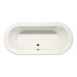 Pemberly Row Modern Oval Soaking Bathtub 72