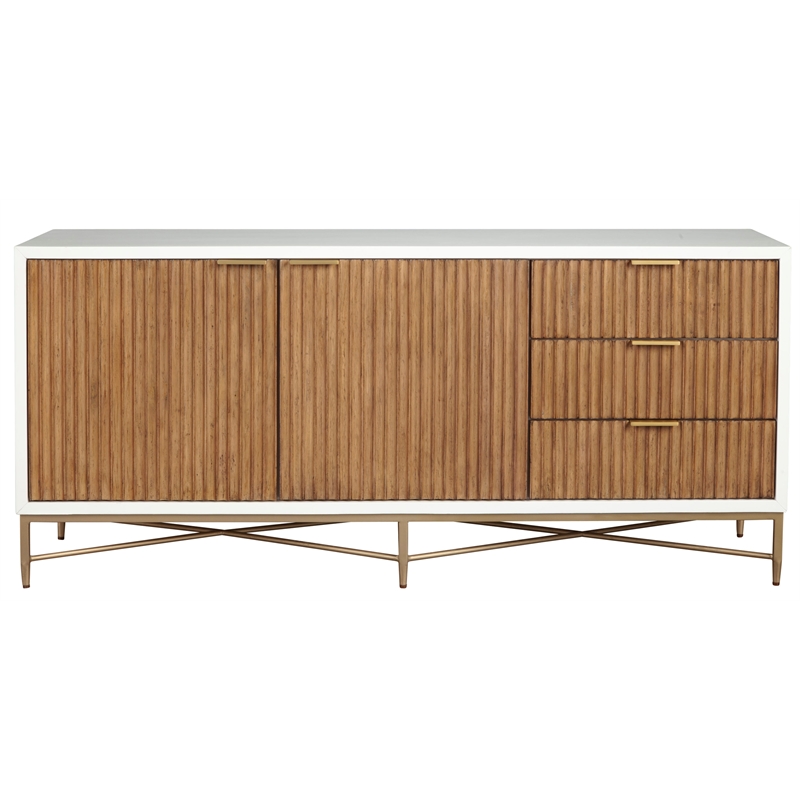 Pemberly Row Modern / Contemporary TV Console in White Finish