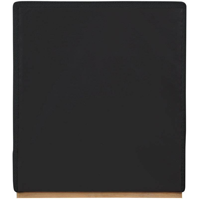 Pemberly Row Modern / Contemporary Black Finish Fabric Twin Bed