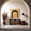 Pemberly Row Modern / Contemporary Black Finish Oak Console Table