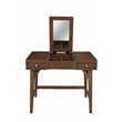 Pemberly Row Modern / Contemporary Bedroom Vanity in Walnut Finish