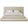 Pemberly Row Modern / Contemporary Beige Teddy Fabric King Bed