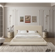 Pemberly Row Modern / Contemporary Beige Teddy Fabric King Bed