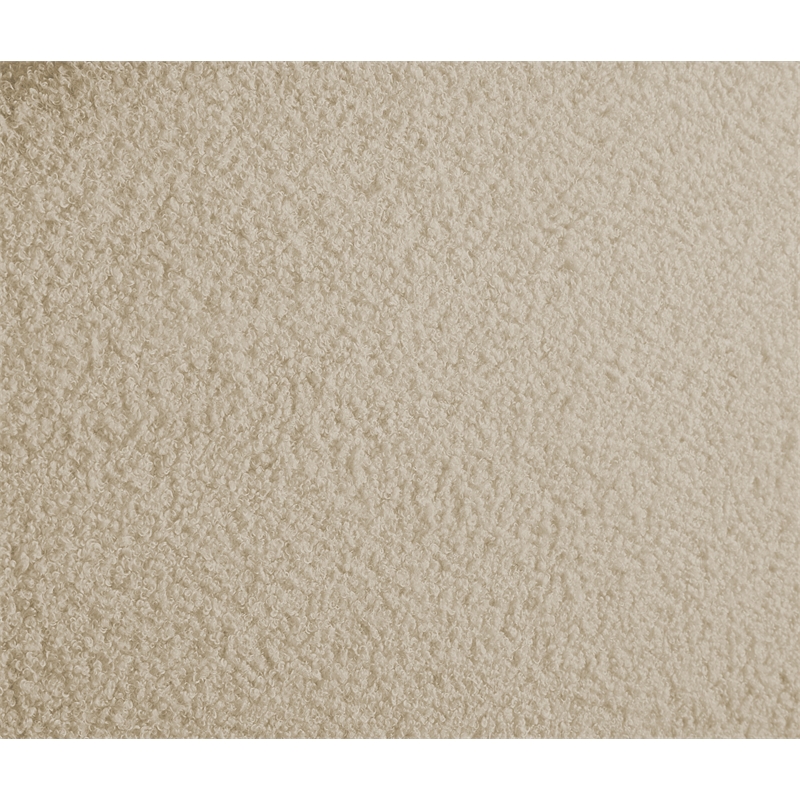 Pemberly Row Modern / Contemporary Beige Teddy Fabric King Bed
