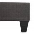 Pemberly Row King Wood and Fabric Platform Bed Frame in Stone