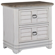 Pemberly Row White-Washed Wood Farmhouse Style Two Drawer Nightstand