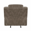 Pemberly Row Polished Microfiber Upholstered Rocker Reclining Chair in Brown