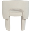 Pemberly Row Modern Cream Fabric Dining Chair / Accent Chair