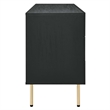 Pemberly Row 6-Drawer Particleboard and Rattan Dresser in Black