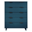 Pemberly Row Modern Tall Engineered Wood Dresser in Midnight Blue