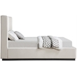 Pemberly Row Contemporary Beige Linen Textured Fabric King Bed