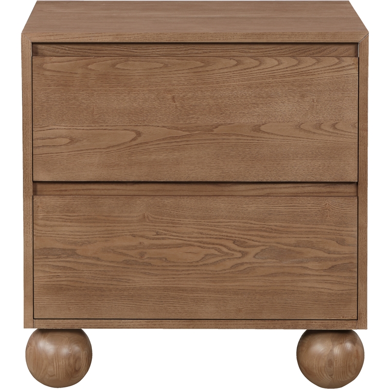 Pemberley Row Solid Ash Wood Walnut Brown Night Stand Rectangular Natural Wood Grain Variation 21