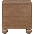 Pemberley Row Solid Ash Wood Walnut Brown Night Stand Rectangular Natural Wood Grain Variation 21