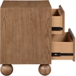 Pemberley Row Solid Ash Wood Walnut Brown Night Stand Rectangular Natural Wood Grain Variation 21