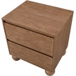 Pemberley Row Solid Ash Wood Walnut Brown Night Stand Rectangular Natural Wood Grain Variation 21