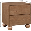 Pemberley Row Solid Ash Wood Walnut Brown Night Stand Rectangular Natural Wood Grain Variation 21