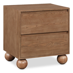 Pemberley Row Solid Ash Wood Walnut Brown Night Stand Rectangular Natural Wood Grain Variation 21&quot W x 19&quot D x 26&quot H Unassembled