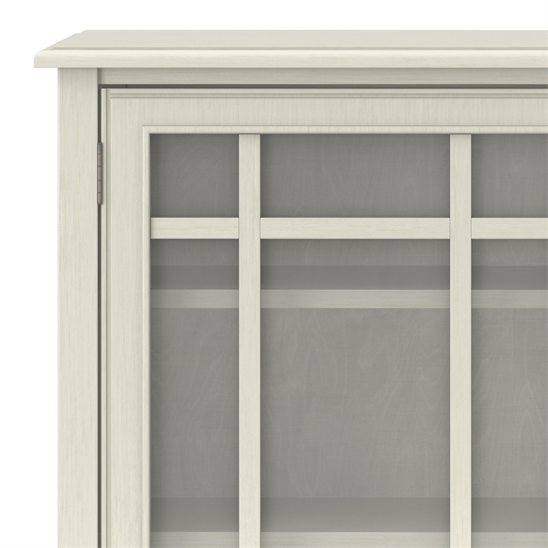 Pemberly Row Modern Solid Wood Storage Cabinet in Antique White