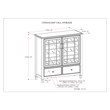 Pemberly Row Modern Solid Wood Storage Cabinet in Antique White