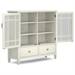 Pemberly Row Modern Solid Wood Storage Cabinet in Antique White