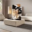 Pemberly Row Modern / Contemporary Travertine Square Coffee Table
