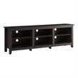 Pemberley Row MDF Espresso TV Stand Rectangular Adjustable Shelving 70