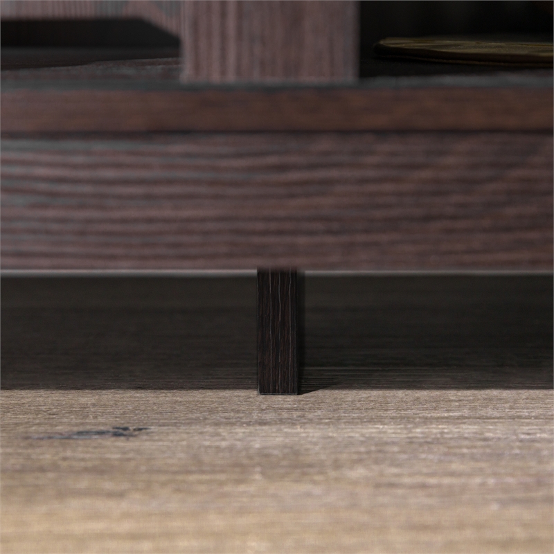 Pemberley Row MDF Espresso TV Stand Rectangular Adjustable Shelving 70