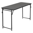 Pemberley Row PVC Black Folding Table Rectangular Adjustable Height 48