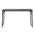 Pemberley Row PVC Black Folding Table Rectangular Adjustable Height 48