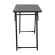Pemberley Row PVC Black Folding Table Rectangular Adjustable Height 48