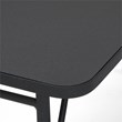 Pemberley Row PVC Black Folding Table Rectangular Adjustable Height 48