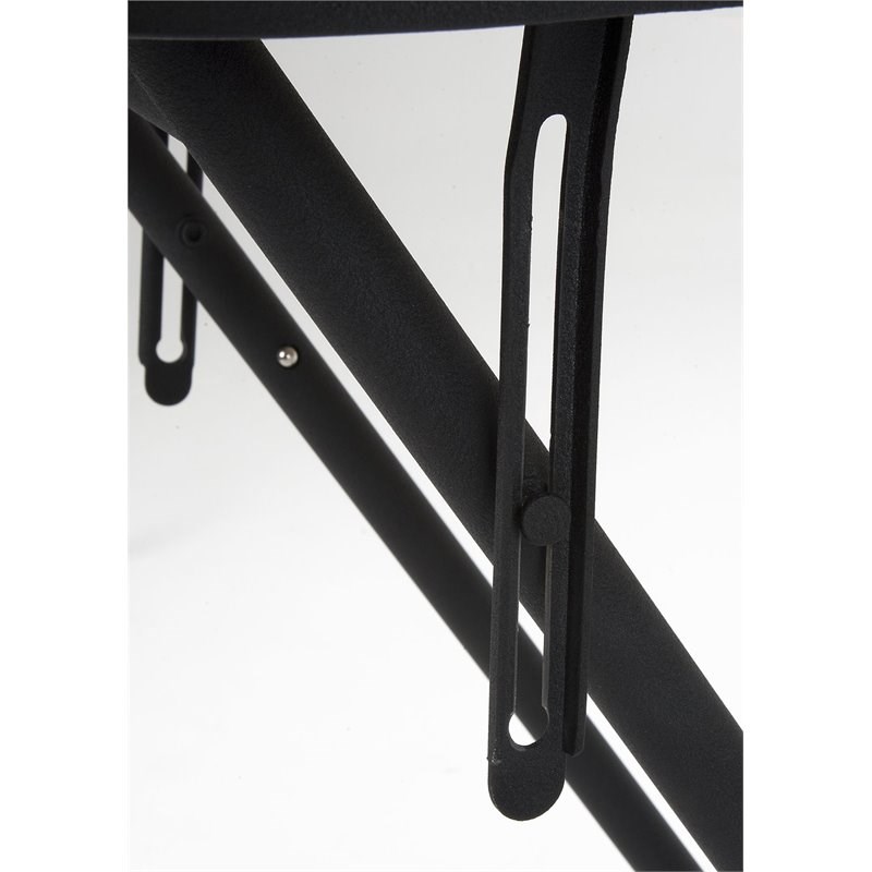 Pemberley Row PVC Black Folding Table Rectangular Adjustable Height 48