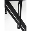 Pemberley Row PVC Black Folding Table Rectangular Adjustable Height 48