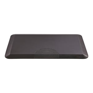 Pemberly Row Contemporary 1'8&quot x 2'6&quot Anti-Fatigue Mat in Black
