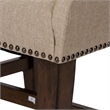 Pemberly Row Modern 7 Piece Trestle Dining Set in Brownstone