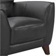 Pemberly Row Contemporary Leather Accent Chair in Black and Brown