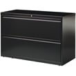 Pemberly Row 42-in Wide Metal 2 Drawer Lateral Filing Cabinet Black