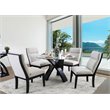 Pemberly Row Fabric Padded Dining Side Chair in Beige (Set of 2)