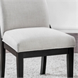 Pemberly Row Fabric Padded Dining Side Chair in Beige (Set of 2)