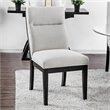 Pemberly Row Fabric Padded Dining Side Chair in Beige (Set of 2)