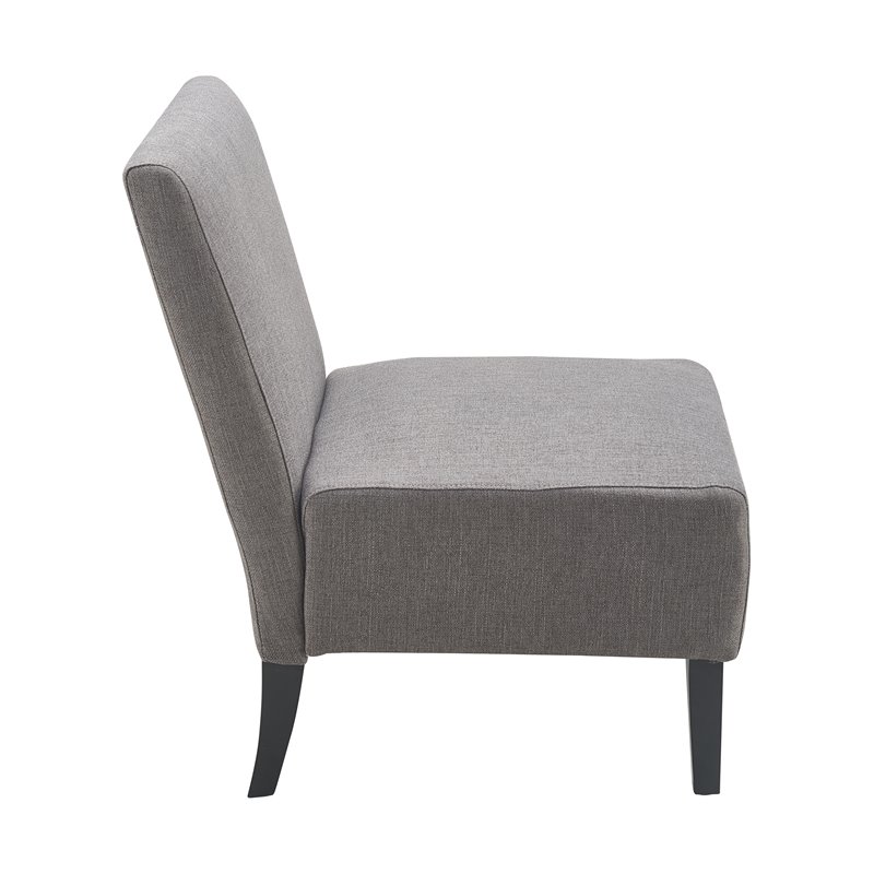 Pemberly Row Modern / Contemporary Slipper Chair Gray Finish