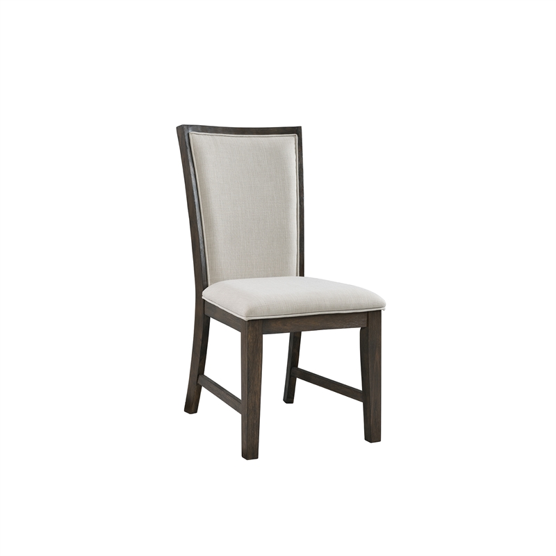 Pemberly Row Modern 7PC Dining Set of Table & Six Slat Back Chairs