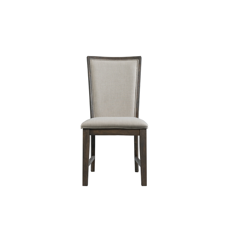 Pemberly Row Modern 7PC Dining Set of Table & Six Slat Back Chairs