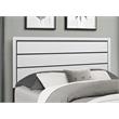 Pemberly Row Contemporary White Wood Panel Headboard Full Bed