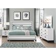 Pemberly Row Contemporary White Wood Panel Headboard Full Bed